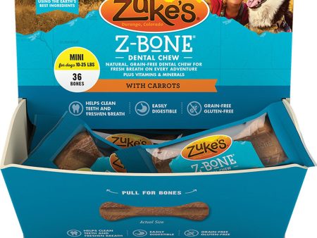 Zukes Dog Z-Bone Mini Carrot 36 Pack Fashion