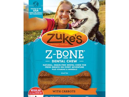 Zukes Dog Z-Bone Regular Carrot 8 Count Pouch For Sale