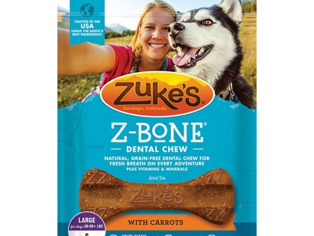 Zukes Dog Z-Bone Large Carrot 6 Count Pouch For Cheap