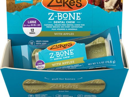 Zukes Dog Z-Bone Large Apple 12 Pack Discount