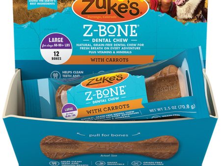 Zukes Dog Z-Bone Large Carrot 12 Pack Online