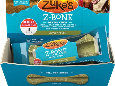 Zukes Dog Z-Bone Regular Apple 18 Pack Sale