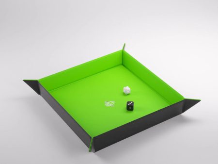 GameGenic - Magnetic Dice Tray Square (Black Green) Supply