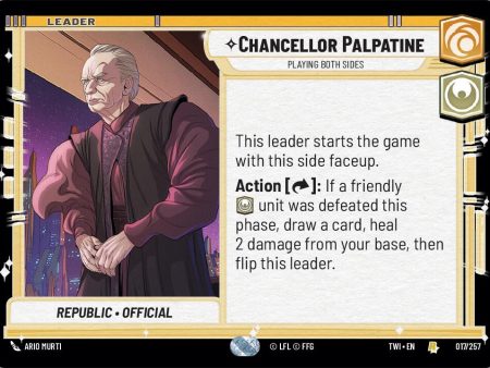 Chancellor Palpatine - Playing Both Sides (017 257) [Twilight of the Republic] Hot on Sale