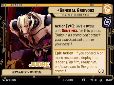 General Grievous - General of the Droid Armies (015 257) [Judge Promos] For Discount