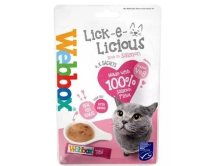 WEBBOX LICK-E-LICIOUS SALMON CAT TREATS 4x20G on Sale