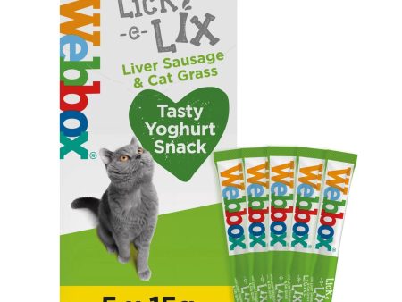 5x LICK-E-LIX LIVER SAUSAGE CAT GRASS 17G Discount